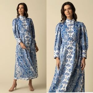 Raishma Maya Blue Cotton Dress